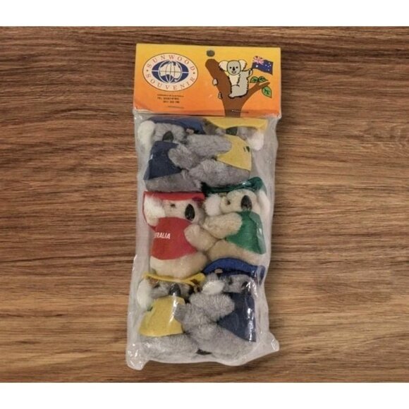 NOS Koala Clip On Australia Hugger Plush Pencil Topper Sunwood Souvenir Bear Vtg - Picture 1 of 16